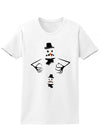 Scary Snowman Freaky Face Womens T-Shirt-Womens T-Shirt-TooLoud-White-Small-Davson Sales