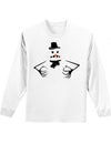 Scary Snowman Long Sleeve Unisex Mens and Womens T-Shirt-Womens T-Shirt-TooLoud-White-Small-Davson Sales