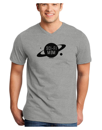 Sci-Fi Mom - Mother's Day Design Adult V-Neck T-shirt-Mens V-Neck T-Shirt-TooLoud-HeatherGray-Small-Davson Sales