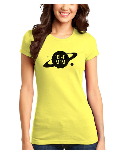 Sci-Fi Mom - Mother's Day Design Juniors T-Shirt-Womens Juniors T-Shirt-TooLoud-Yellow-Juniors Fitted X-Small-Davson Sales