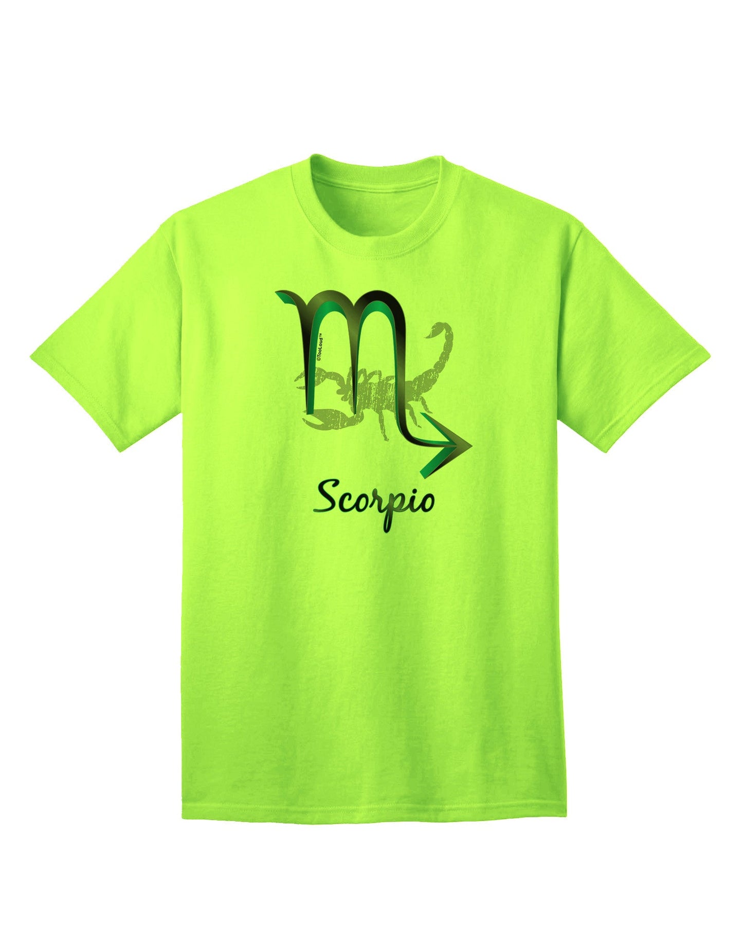 Scorpio Symbol Adult T-Shirt-unisex t-shirt-TooLoud-Neon-Green-Small-Davson Sales