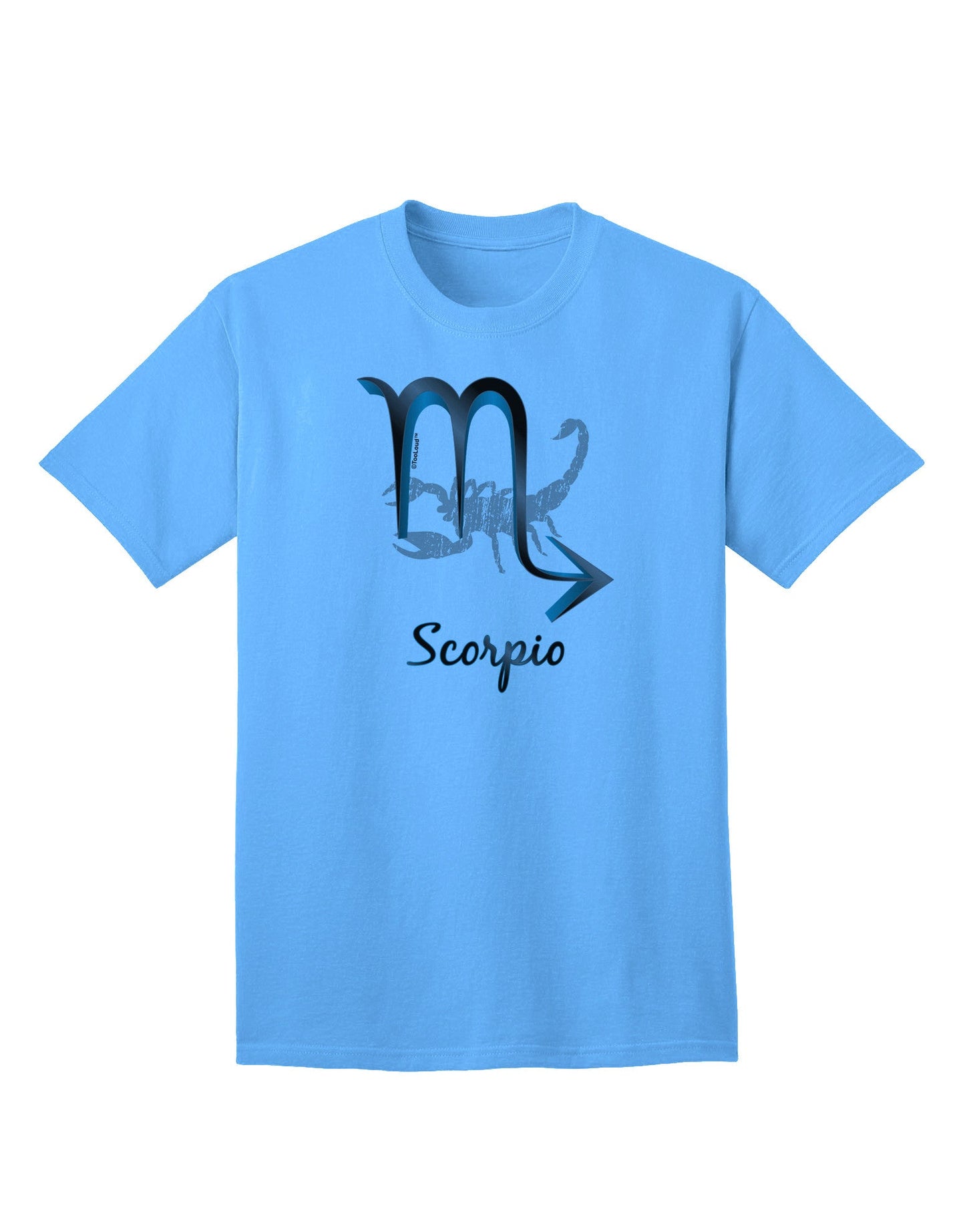 Scorpio Symbol Adult T-Shirt-unisex t-shirt-TooLoud-Aquatic-Blue-Small-Davson Sales