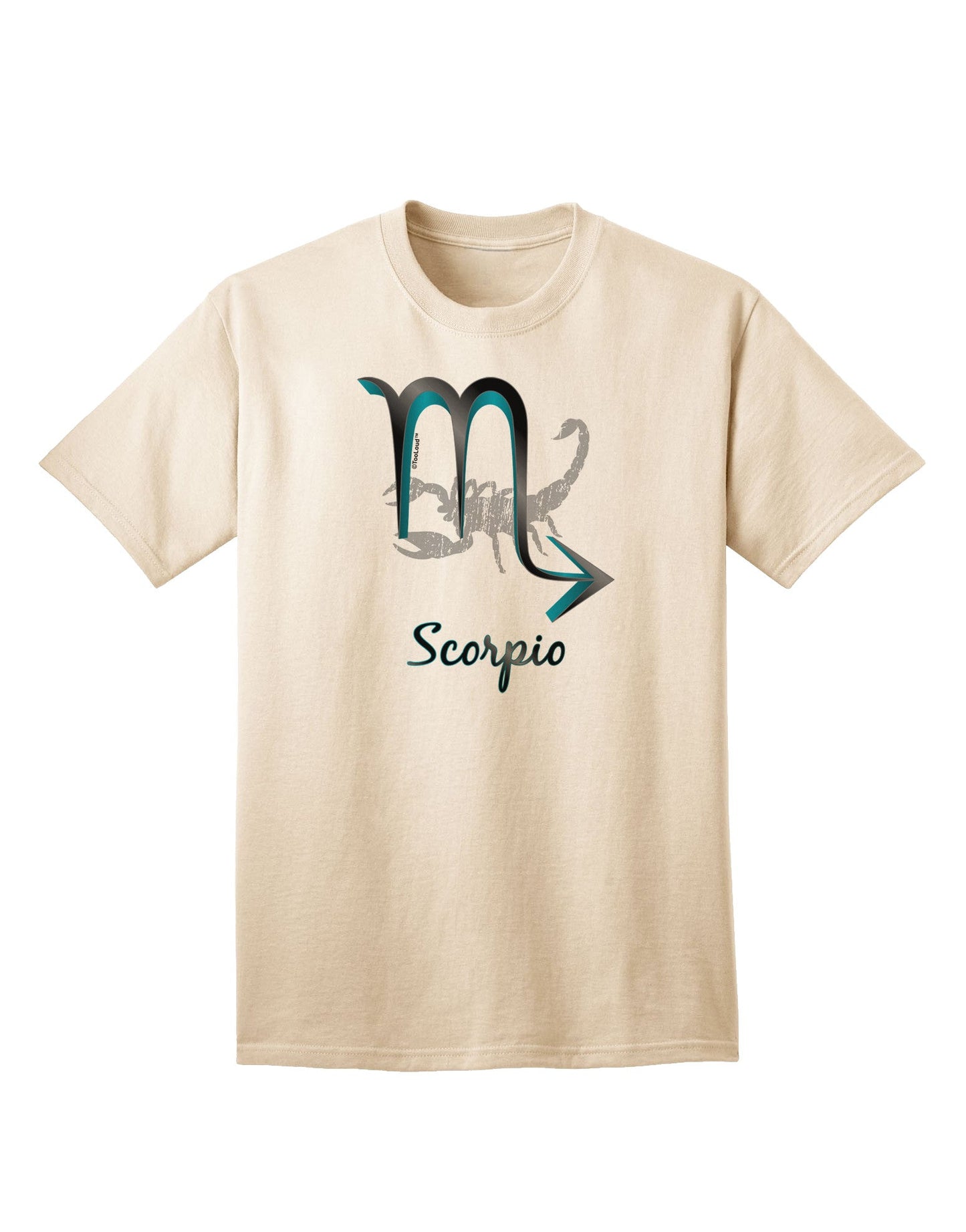 Scorpio Symbol Adult T-Shirt-unisex t-shirt-TooLoud-Natural-Small-Davson Sales