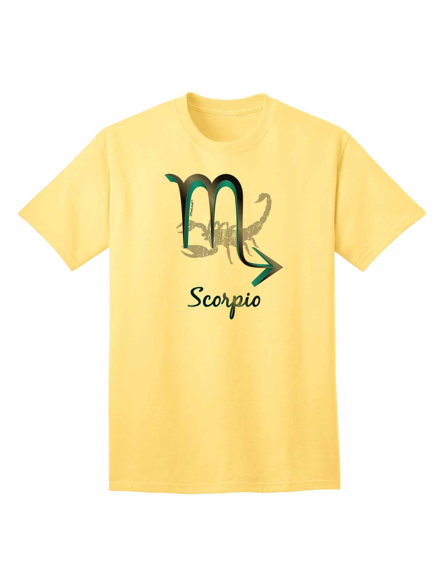 Scorpio Symbol Adult T-Shirt-unisex t-shirt-TooLoud-Yellow-Small-Davson Sales