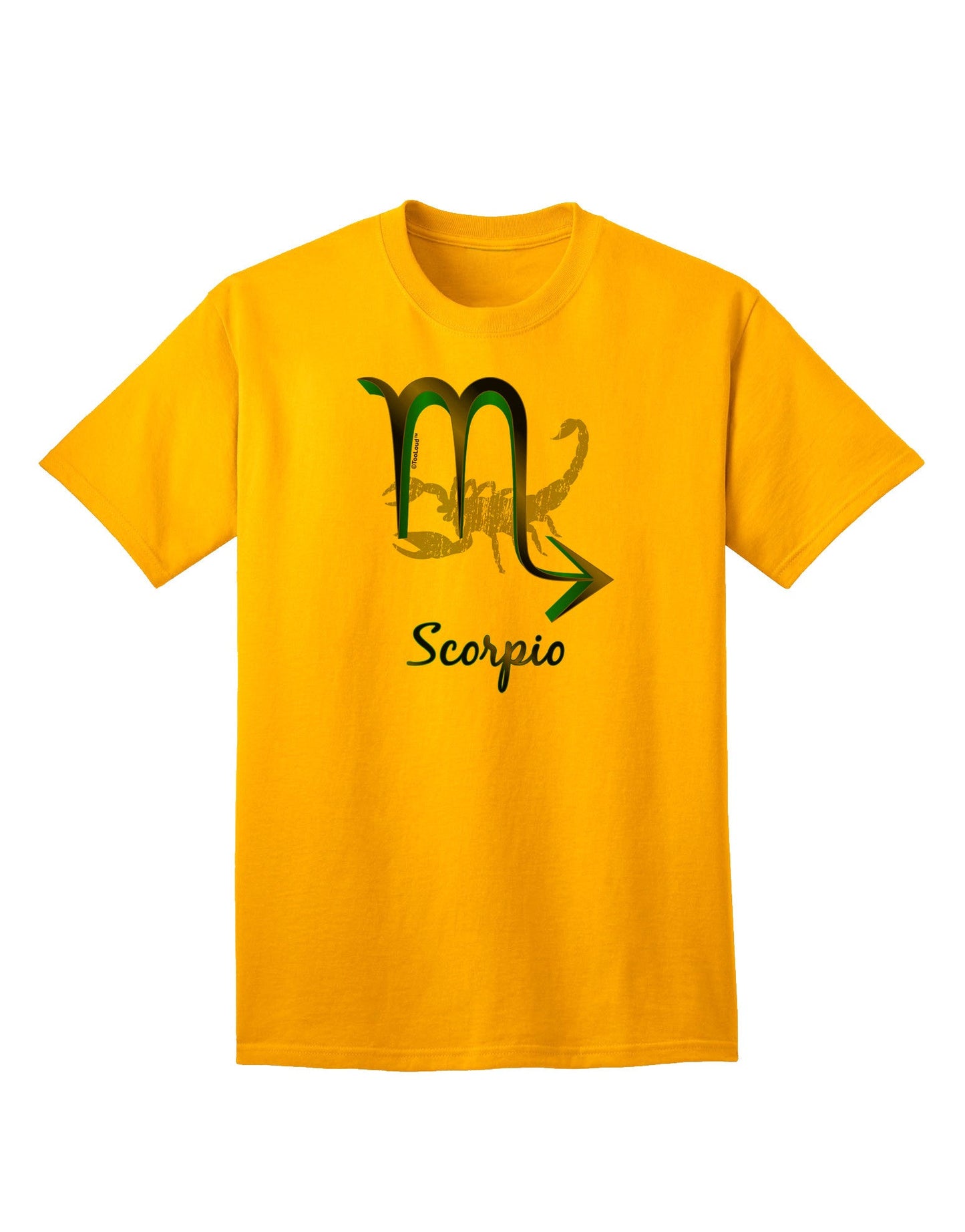 Scorpio Symbol Adult T-Shirt-unisex t-shirt-TooLoud-Gold-Small-Davson Sales