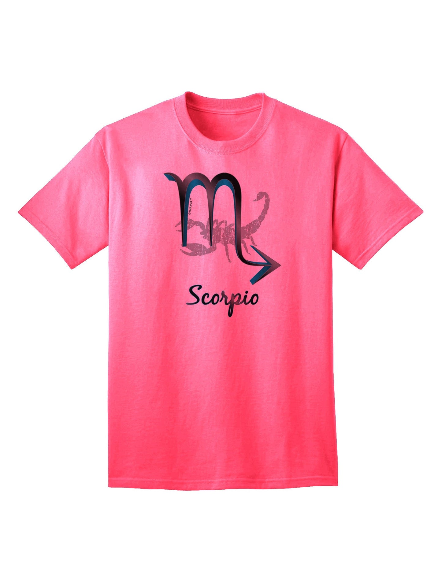 Scorpio Symbol Adult T-Shirt-unisex t-shirt-TooLoud-Neon-Pink-Small-Davson Sales