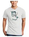 Scorpio Symbol Adult V-Neck T-shirt-Mens V-Neck T-Shirt-TooLoud-White-Small-Davson Sales