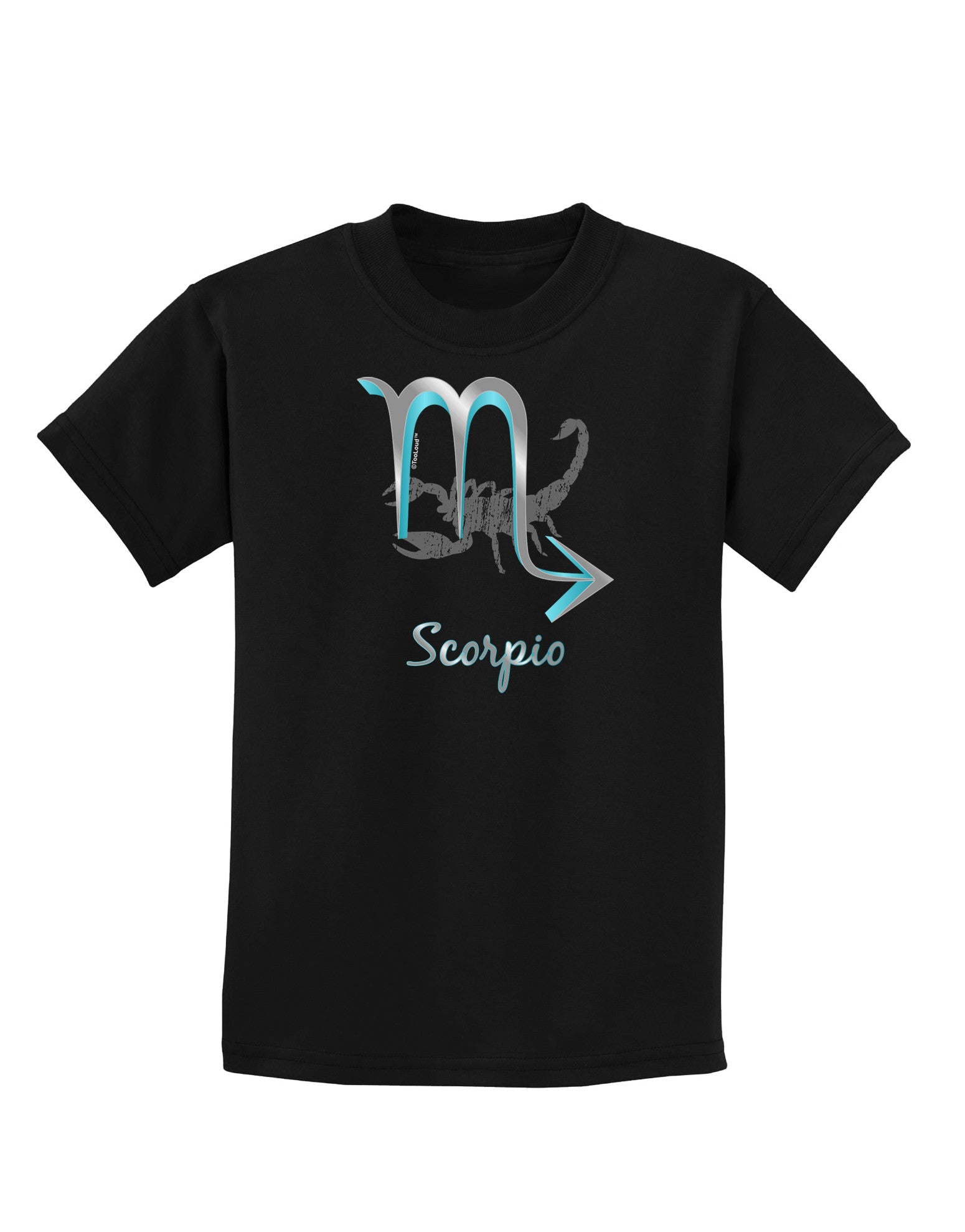 Scorpio Symbol Childrens Dark T-Shirt-Childrens T-Shirt-TooLoud-Black-X-Small-Davson Sales