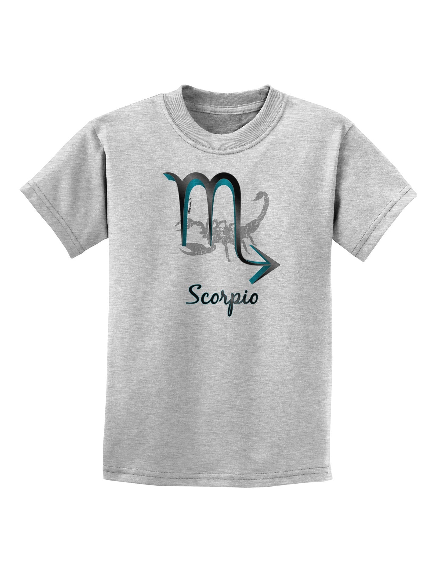 Scorpio Symbol Childrens T-Shirt-Childrens T-Shirt-TooLoud-AshGray-X-Small-Davson Sales