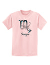 Scorpio Symbol Childrens T-Shirt-Childrens T-Shirt-TooLoud-PalePink-X-Small-Davson Sales