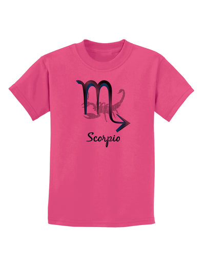 Scorpio Symbol Childrens T-Shirt-Childrens T-Shirt-TooLoud-Sangria-X-Small-Davson Sales