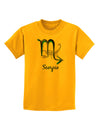 Scorpio Symbol Childrens T-Shirt-Childrens T-Shirt-TooLoud-Gold-X-Small-Davson Sales