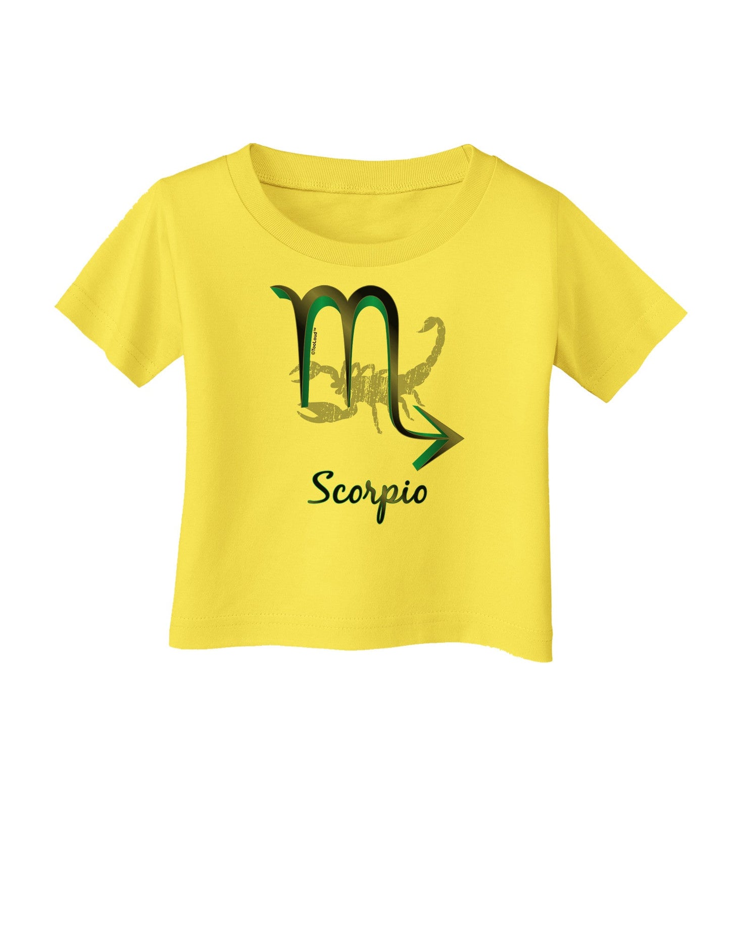 Scorpio Symbol Infant T-Shirt-Infant T-Shirt-TooLoud-Yellow-06-Months-Davson Sales