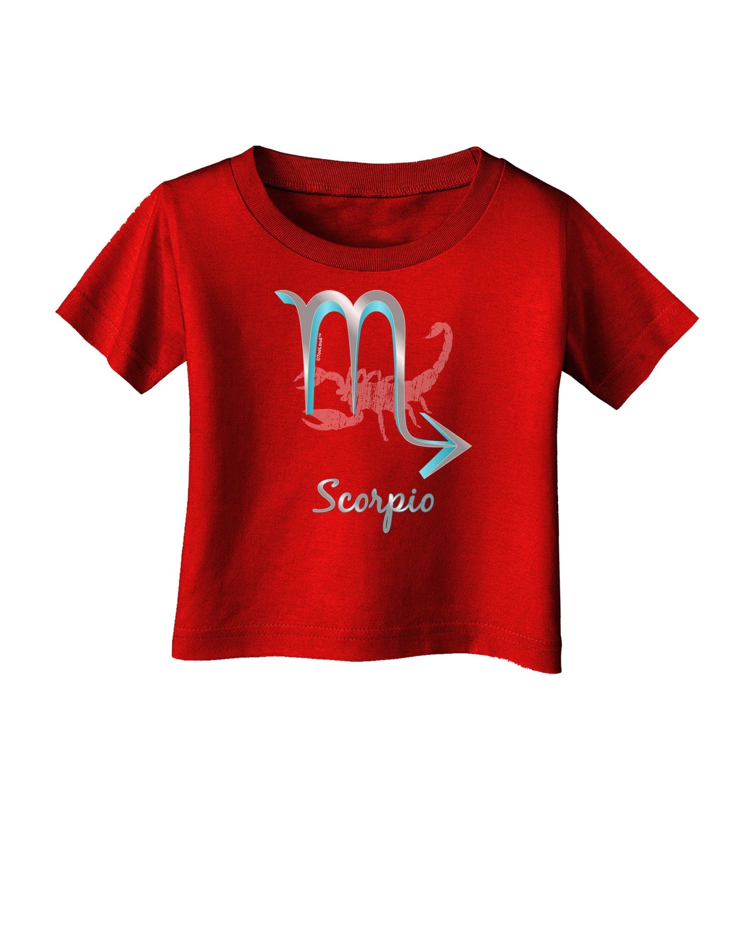 Scorpio Symbol Infant T-Shirt Dark-Infant T-Shirt-TooLoud-Red-06-Months-Davson Sales