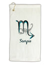 Scorpio Symbol Micro Terry Gromet Golf Towel 16 x 25 inch-Golf Towel-TooLoud-White-Davson Sales