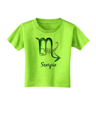 Scorpio Symbol Toddler T-Shirt-Toddler T-Shirt-TooLoud-Lime-Green-2T-Davson Sales