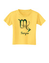 Scorpio Symbol Toddler T-Shirt-Toddler T-Shirt-TooLoud-Yellow-2T-Davson Sales