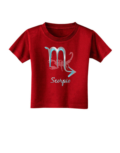 Scorpio Symbol Toddler T-Shirt Dark-Toddler T-Shirt-TooLoud-Red-2T-Davson Sales