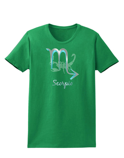 Scorpio Symbol Womens Dark T-Shirt-TooLoud-Kelly-Green-X-Small-Davson Sales