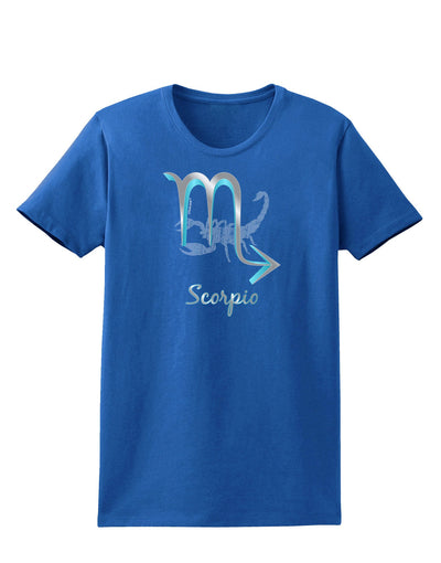 Scorpio Symbol Womens Dark T-Shirt-TooLoud-Royal-Blue-X-Small-Davson Sales