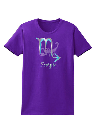 Scorpio Symbol Womens Dark T-Shirt-TooLoud-Purple-X-Small-Davson Sales