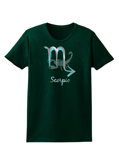 Scorpio Symbol Womens Dark T-Shirt-TooLoud-Forest-Green-Small-Davson Sales