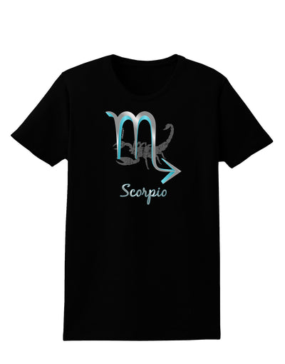 Scorpio Symbol Womens Dark T-Shirt-TooLoud-Black-X-Small-Davson Sales