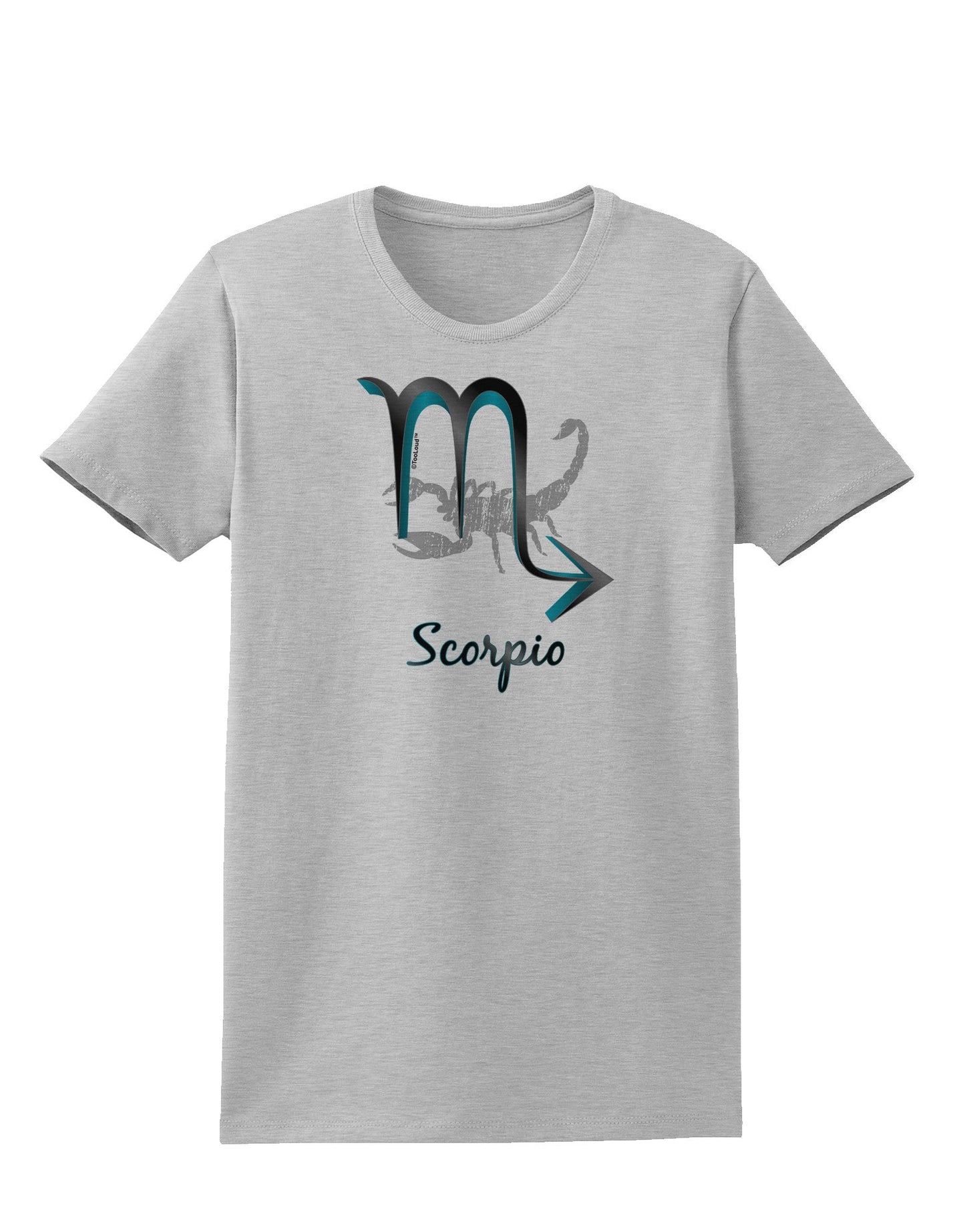 Scorpio Symbol Womens T-Shirt-Womens T-Shirt-TooLoud-AshGray-X-Small-Davson Sales