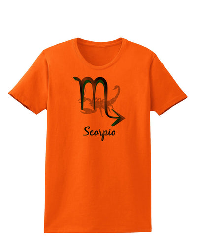 Scorpio Symbol Womens T-Shirt-Womens T-Shirt-TooLoud-Orange-X-Small-Davson Sales