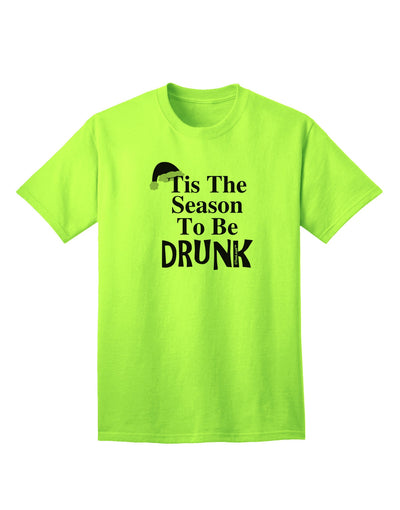 Season To Be Drunk BnW Adult T-Shirt-Mens T-Shirt-TooLoud-Neon-Green-Small-Davson Sales