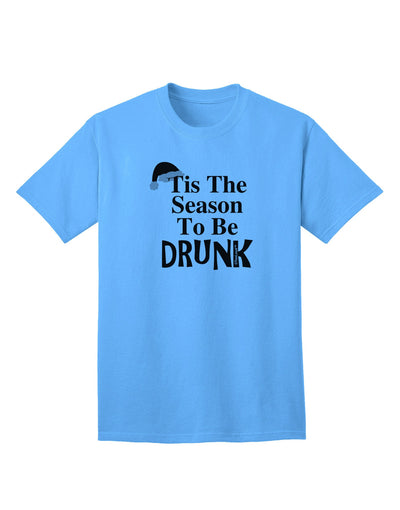 Season To Be Drunk BnW Adult T-Shirt-Mens T-Shirt-TooLoud-Aquatic-Blue-Small-Davson Sales