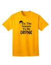 Season To Be Drunk BnW Adult T-Shirt-Mens T-Shirt-TooLoud-Gold-Small-Davson Sales