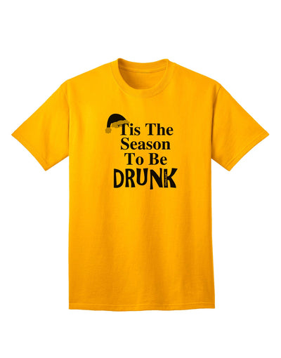 Season To Be Drunk BnW Adult T-Shirt-Mens T-Shirt-TooLoud-Gold-Small-Davson Sales