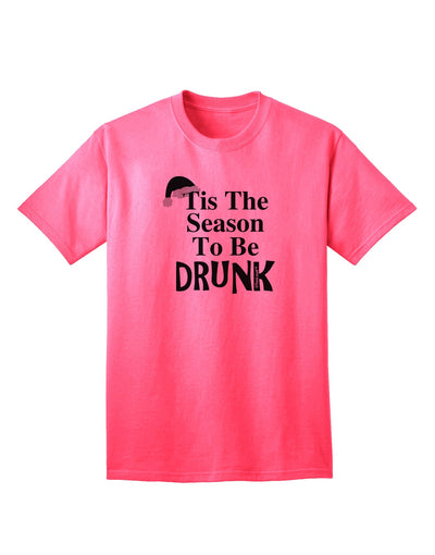 Season To Be Drunk BnW Adult T-Shirt-Mens T-Shirt-TooLoud-Neon-Pink-Small-Davson Sales