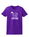 Season To Be Drunk BnW Womens Dark T-Shirt-TooLoud-Purple-X-Small-Davson Sales