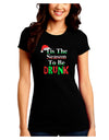 Season To Be Drunk Juniors Crew Dark T-Shirt-T-Shirts Juniors Tops-TooLoud-Black-Juniors Fitted Small-Davson Sales