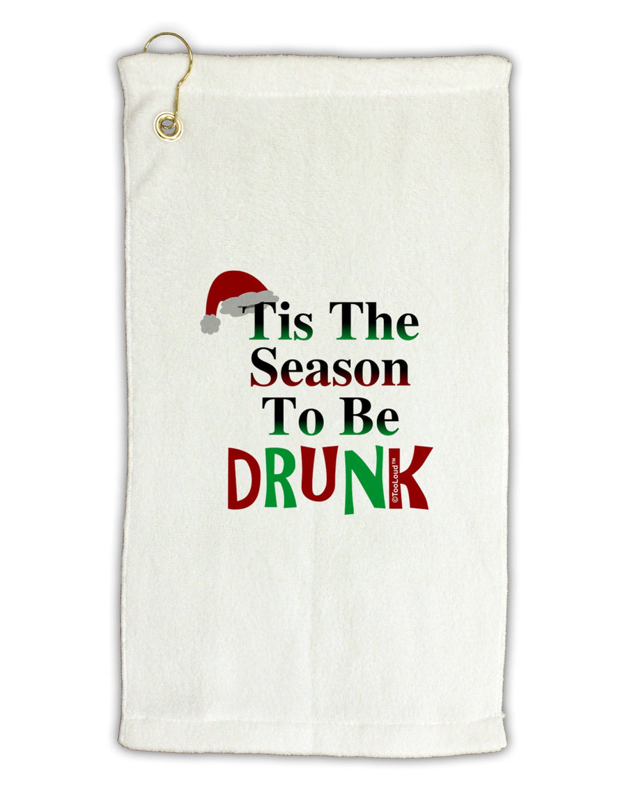 Season To Be Drunk Micro Terry Gromet Golf Towel 16 x 25 inch-Golf Towel-TooLoud-White-Davson Sales