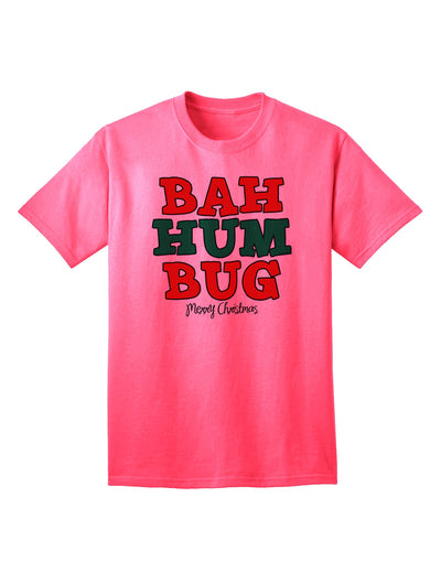 Seasonal Bah Humbug Merry Christmas Adult T-Shirt - A Festive Essential for Holiday Wardrobe-Mens T-shirts-TooLoud-Neon-Pink-Small-Davson Sales