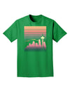 Seattle Skyline Sunrise Adult Dark T-Shirt-Mens T-Shirt-TooLoud-Kelly-Green-Small-Davson Sales