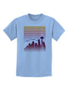 Seattle Skyline Sunrise Childrens T-Shirt-Childrens T-Shirt-TooLoud-Light-Blue-X-Small-Davson Sales