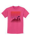 Seattle Skyline Sunrise Childrens T-Shirt-Childrens T-Shirt-TooLoud-Sangria-X-Small-Davson Sales