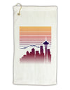 Seattle Skyline Sunrise Micro Terry Gromet Golf Towel 16 x 25 inch-Golf Towel-TooLoud-White-Davson Sales