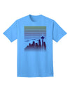 Seattle Skyline Sunrise - Premium Adult T-Shirt for Urban Fashion Enthusiasts-Mens T-shirts-TooLoud-Aquatic-Blue-Small-Davson Sales