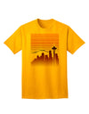 Seattle Skyline Sunrise - Premium Adult T-Shirt for Urban Fashion Enthusiasts-Mens T-shirts-TooLoud-Gold-Small-Davson Sales