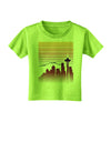 Seattle Skyline Sunrise Toddler T-Shirt-Toddler T-Shirt-TooLoud-Lime-Green-2T-Davson Sales