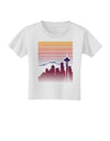 Seattle Skyline Sunrise Toddler T-Shirt-Toddler T-Shirt-TooLoud-White-2T-Davson Sales