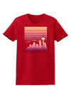 Seattle Skyline Sunrise Womens Dark T-Shirt-TooLoud-Red-X-Small-Davson Sales