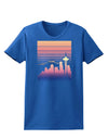 Seattle Skyline Sunrise Womens Dark T-Shirt-TooLoud-Royal-Blue-X-Small-Davson Sales