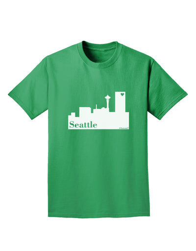 Seattle Skyline with Space Needle Adult Dark T-Shirt by TooLoud-Mens T-Shirt-TooLoud-Kelly-Green-Small-Davson Sales