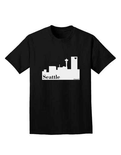 Seattle Skyline with Space Needle Adult Dark T-Shirt by TooLoud-Mens T-Shirt-TooLoud-Black-Small-Davson Sales